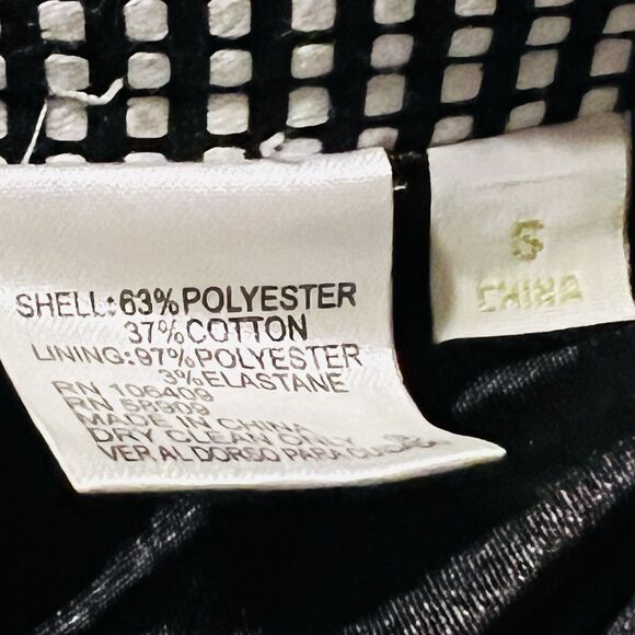 Gianni Bini Black & White Checked Pleated Flare Lined Gorgeous Skirt - Small - Picture 8 of 8